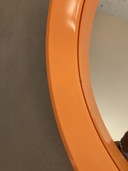 Specchio retrò in plastica arancione