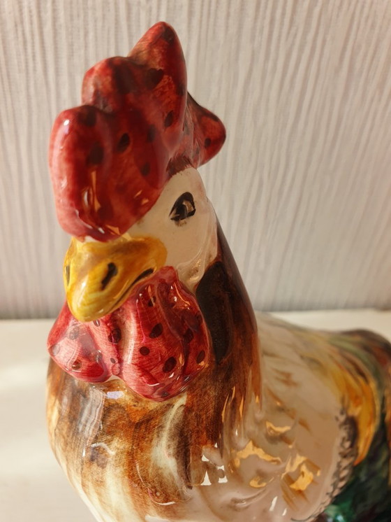 Image 1 of Ceramic Rooster Statue - Italy - 22 cm