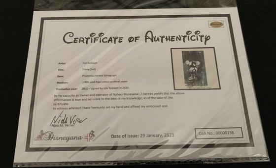 Image 1 of Firmada y numerada a mano por Eric Robison: "Extático". Litografía de 2002 con certificado de autenticidad. Litografía