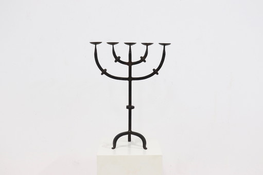 Brutalist 5 Arm Candle Holder