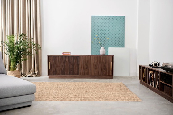 Image 1 of Walnut cabinet sliding door O-S06