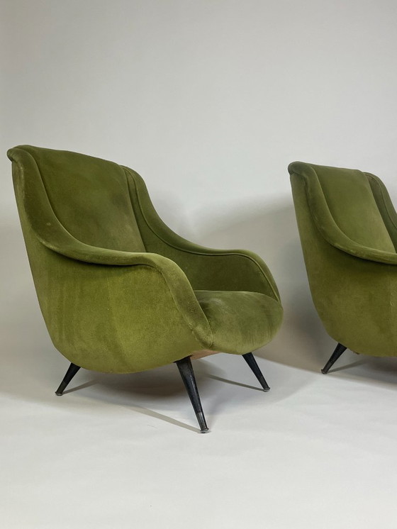 Image 1 of Ein Paar italienische Lounge-Sessel, 1960er Jahre
