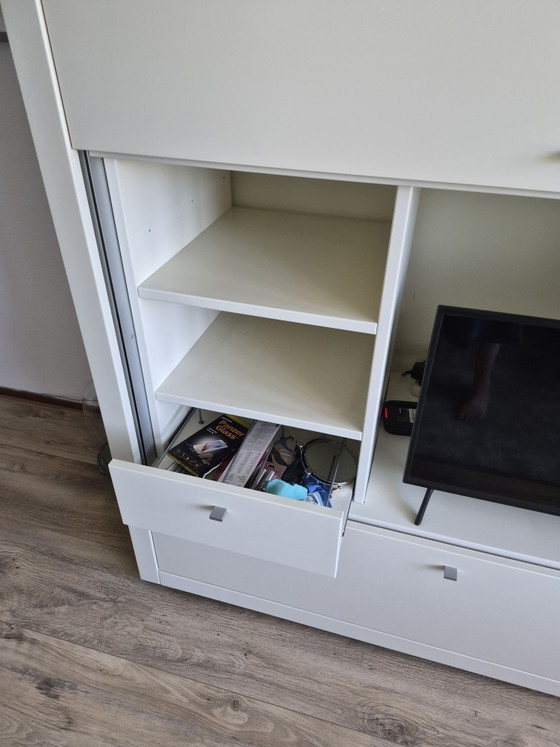 Hülsta Vintage Tv-Kast Met Schuifdeuren En Lades – tv-meubelen, Metal, Wood (photo 6 of 7)