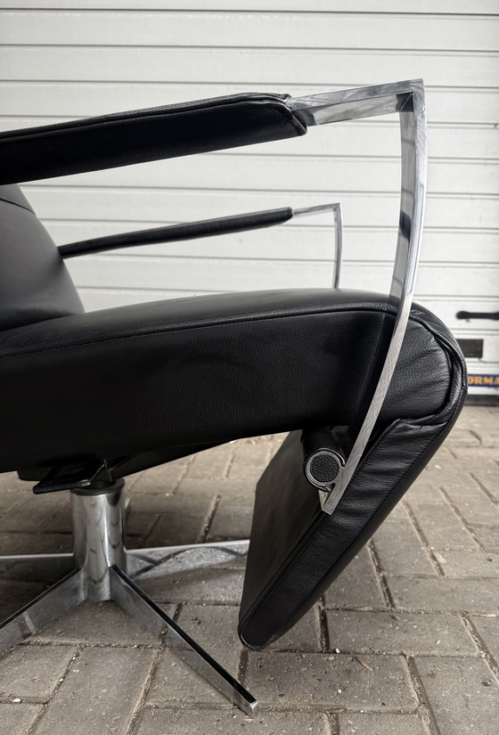 Image 1 of Jori Idaho Relax Armchair, Medium, Multi-Move, Black Leather, As Good As New