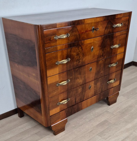 Comò Art Déco Friulano 1940 – Manifattura Italiana, Cassettiere, Legno (photo 7 of 31)