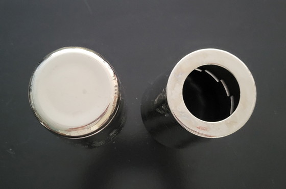 Image 1 of Shaker da cocktail Napier 'Tells You How' placcato in argento Art Déco