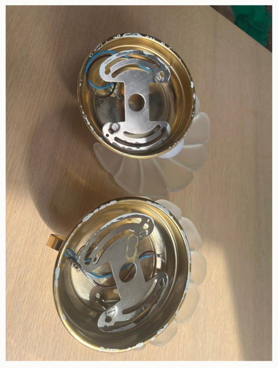 Image 1 of Italiaanse schelp wandlampen (2×)