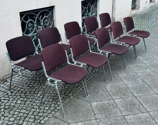 1/10 Giancarlo Piretti Castelli DSC 106 Stapelstuhl Chair weinrot