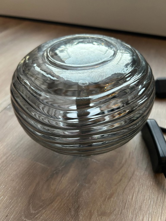 Image 1 of Lampada in vetro fumé - lampada da tavolo/notte - Vintage - alogena