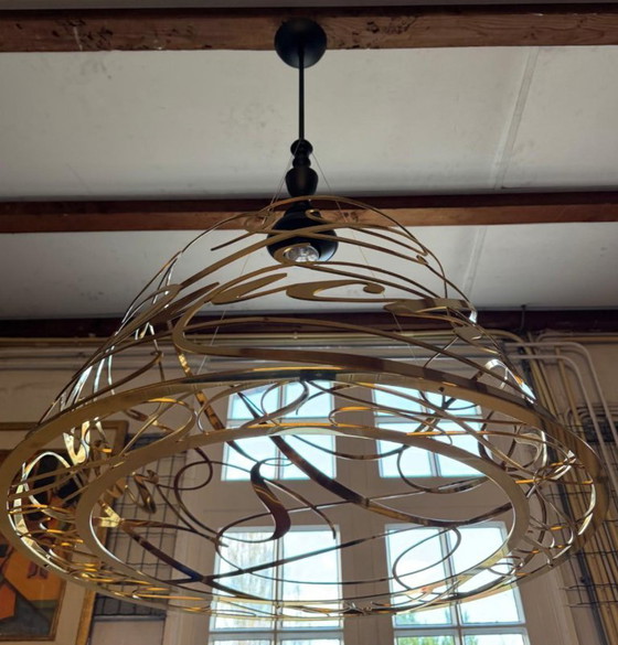 Image 1 of Jacco Maris Idée Fixe chandelier design gilded brass