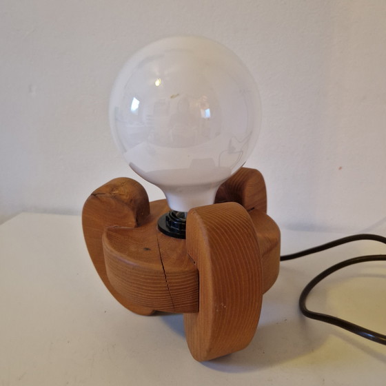 Image 1 of Vintage Lamp Danish Lamp 70s Pine