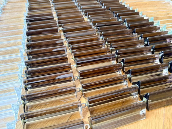 Image 1 of Weelderige kroonluchter van Paolo Venini voor Vivarini, Muranoglas/Prismaglas, Italië, jaren 70, op maat gemaakt