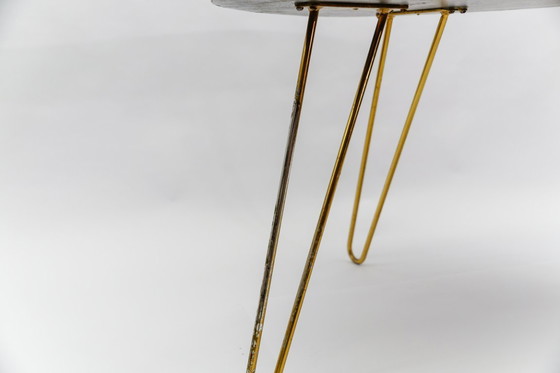 Image 1 of Farbenfroher Couchtisch aus Mosaik und Messing, Italien, 1950er Jahre