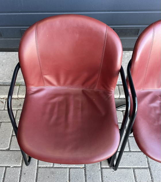 6x Gastone Rinaldi Design Sedie da pranzo – Gaston Rinaldi, Leather, Metal (photo 8 of 15)