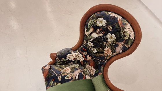 Image 1 of antique sofa reupholstered