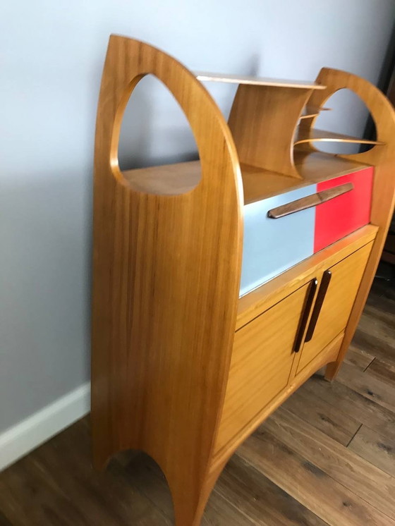 Image 1 of Unique piece crafted by a master cabinetmaker: Mid-Century secretary desk (teak & mahogany)