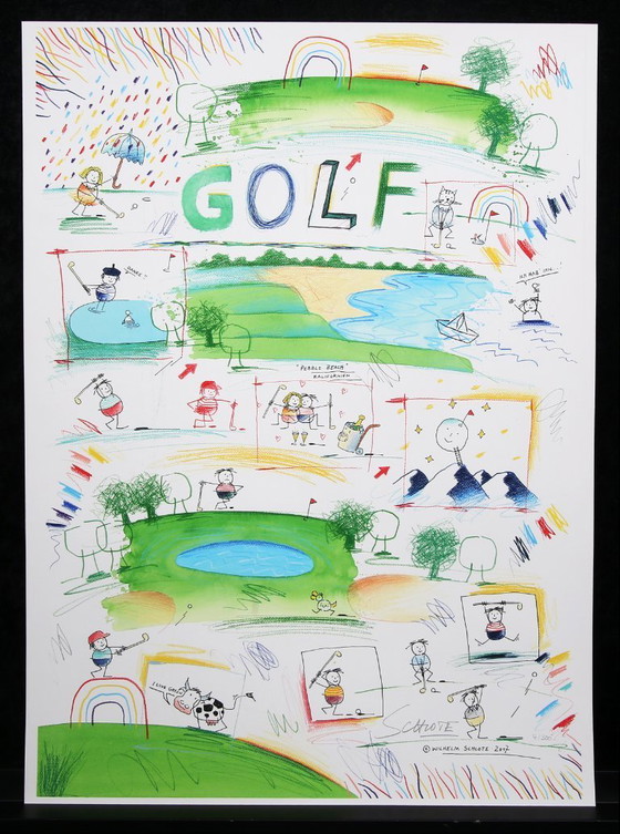 Image 1 of Schlote, Wilhelm - Golf - Giclée - firmato a mano