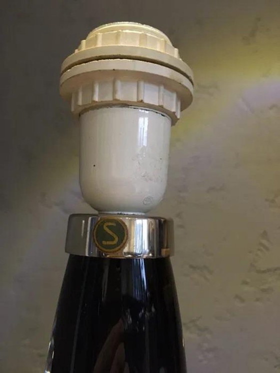 Carl Fagerlund for Orrefors RD 1566 glass table lamp, 1960s, Metal, Transparent (photo 5 of 6)
