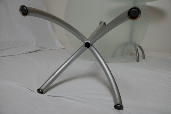 Image 1 of set vintage Italiaans design glazen tafels Rimadesio