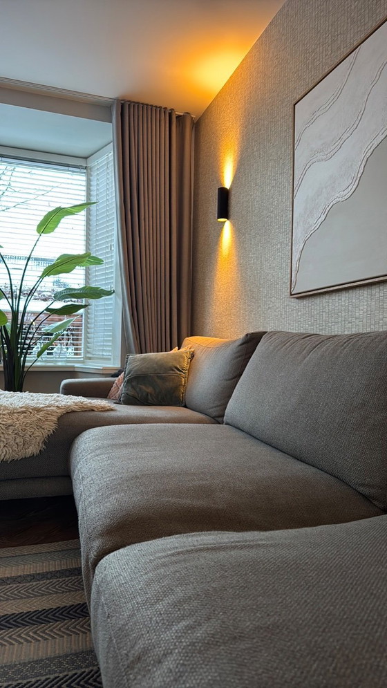 Image 1 of Grote hoekbank 363x170cm in warme grijze bekleding