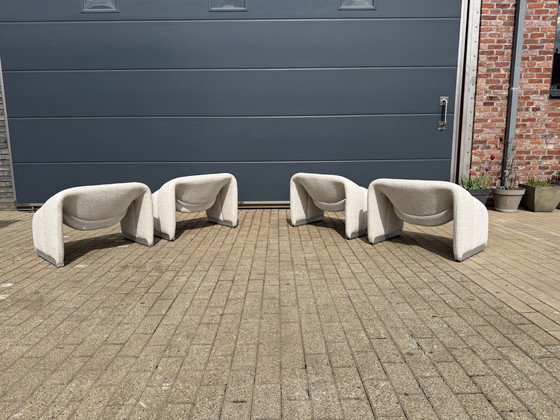 Image 1 of 2x poltrone Artifort F598 Groovy in ottime condizioni!! 10/10Pierre Paulin