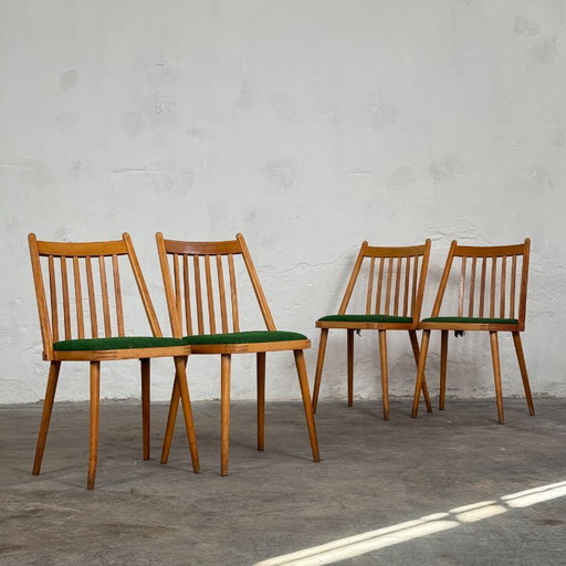 Chaises de salle à manger Frigyes Gabriel, ensemble de 4, années 1960 – Design hongrois