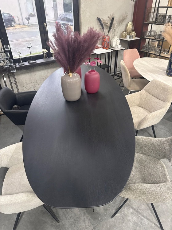 Image 1 of Solid oak black table 280x120cm