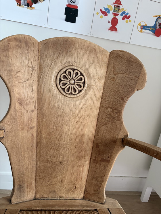 Image 1 of Arts & crafts brutalism monastery chair 