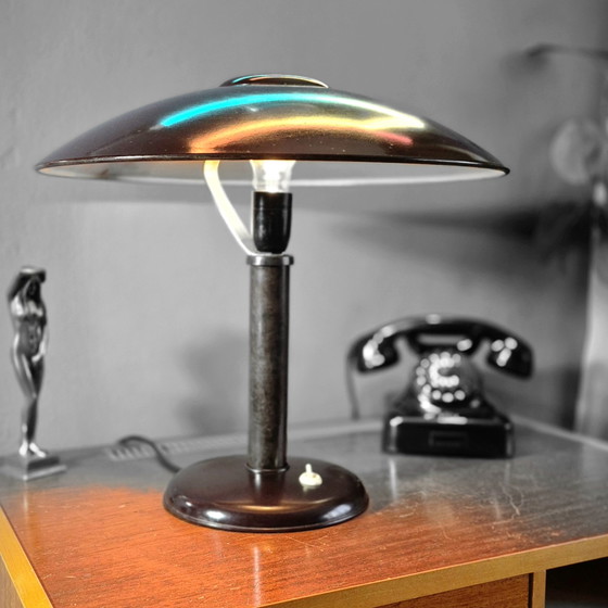 Image 1 of Exklusive LBL Kandem Typ 0314.1Mushroom Pilz Bakelit Tischlampe 50er 60er