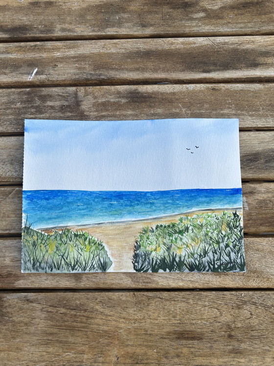 Image 1 of Seaside watercolor