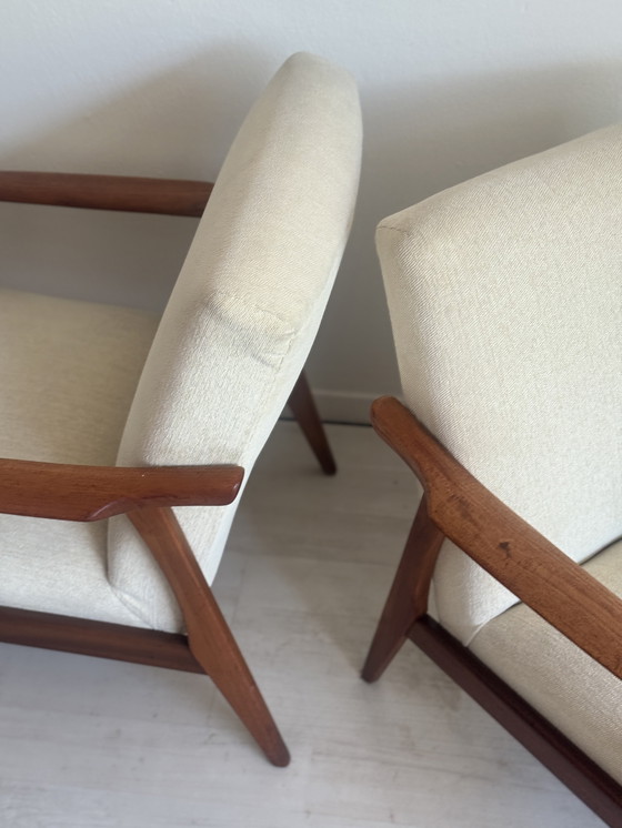 Image 1 of Vintage Danish Easy Chairs Armchairs 1960s