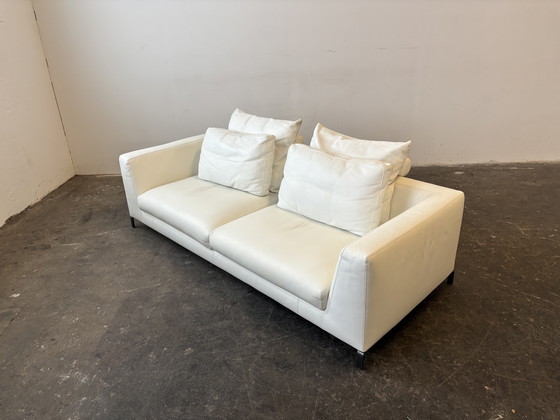 Image 1 of Sofá de diseño Ray de B&B Italia, cuero blanco