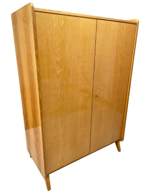 Midcentury High Gloss Wardrobe by Tatra Nábytok, 1930s–1960s