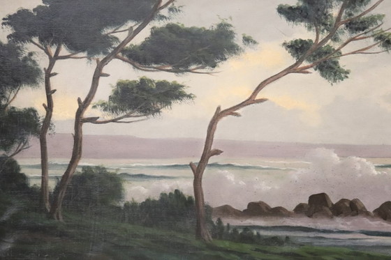 Image 1 of Olieverfschilderij op canvas gesigneerd L. Boulnois, Zeegezicht