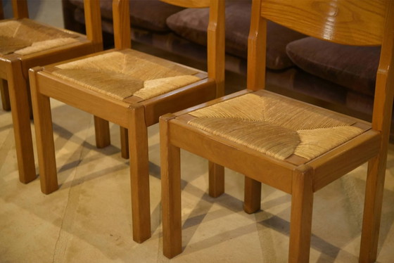Set di 4 sedie in olmo Maison Regain anni '60 – Sedie da pranzo, Legno, Vintage (photo 7 of 12)