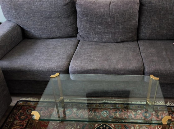 Peter Ghyczy Coffee table | Brass & Glass | 90 x 70 x 45 cm | 1970s (photo 2 of 8)