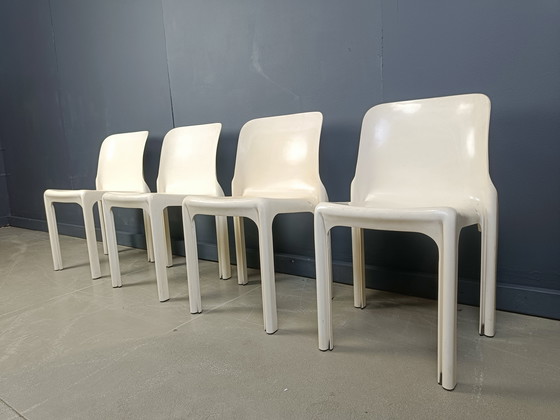 Image 1 of Set of 4 Selene Dining Chairs by Vico Magistretti for Artemide, 1970s