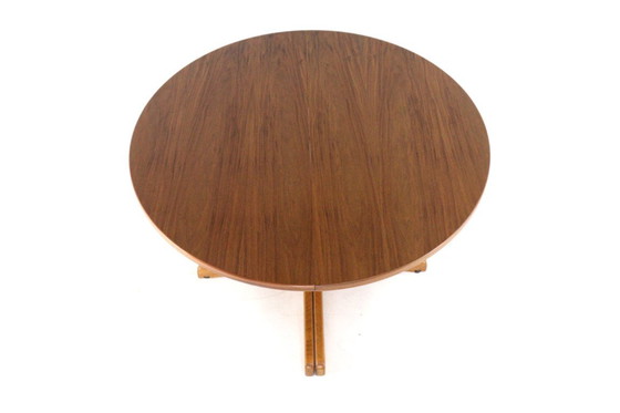 Image 1 of Thonet round 2x extendable dining table vintage table
