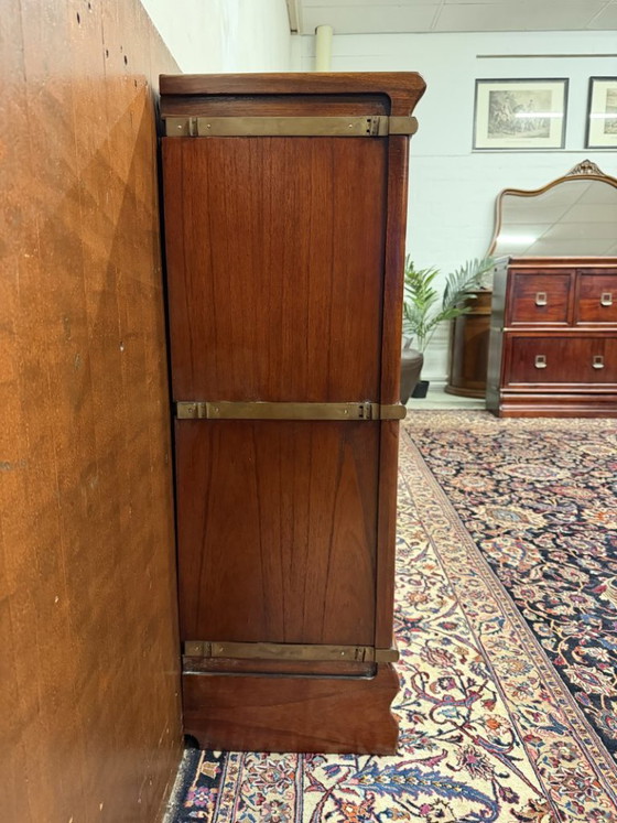 Original Globe Wernicke Filing Cabinet – Wood, Brass (photo 4 of 11)