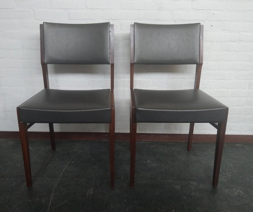 2x teak dining chairs