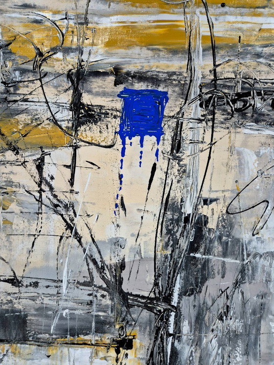 Abstraction for realists who love blue, Paintings & Drawings, Canvas, Other, Black (photo 4 of 7)