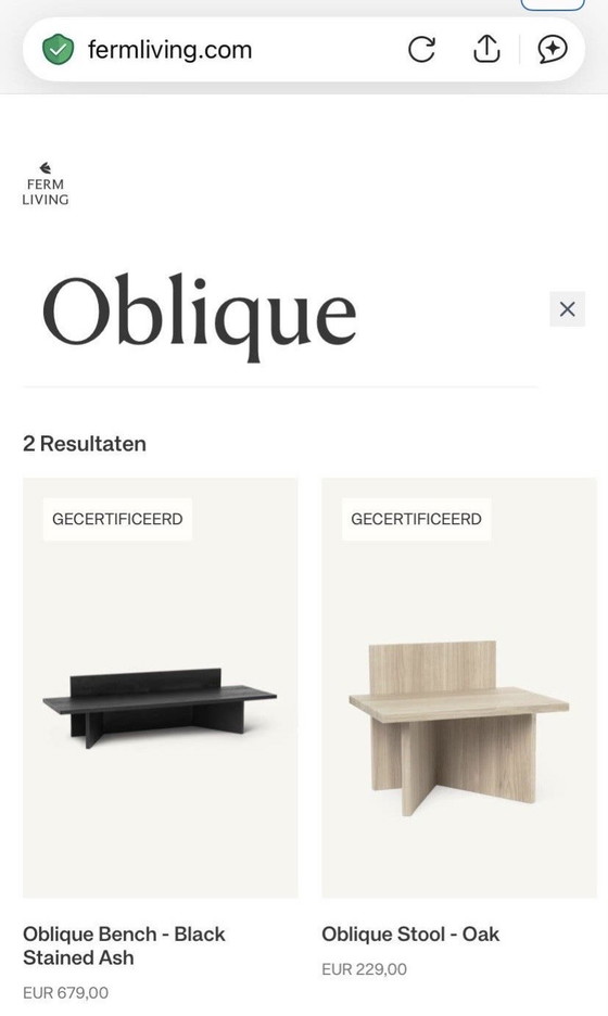 Banc oblique Ferm Living en chêne – Wood (photo 6 of 6)