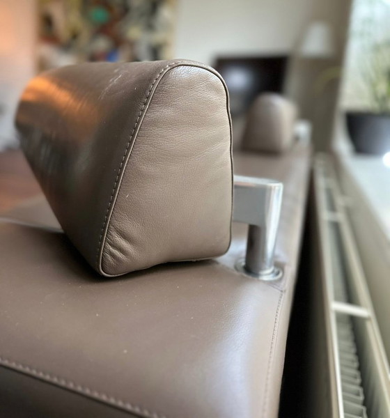 Image 1 of Canapé en cuir Leolux Howlo Taupe