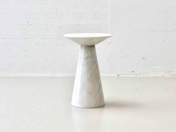 Image 1 of Round table in Carrara marble by Carlo Scarpa for Cattelan Italia, 1970s