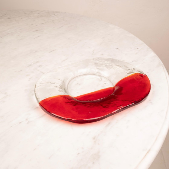 Renato Toso Murano Glas Valet Tray, Rot & Transparent, Italien, 1960er – Dekorative Objekte (photo 8 of 23)