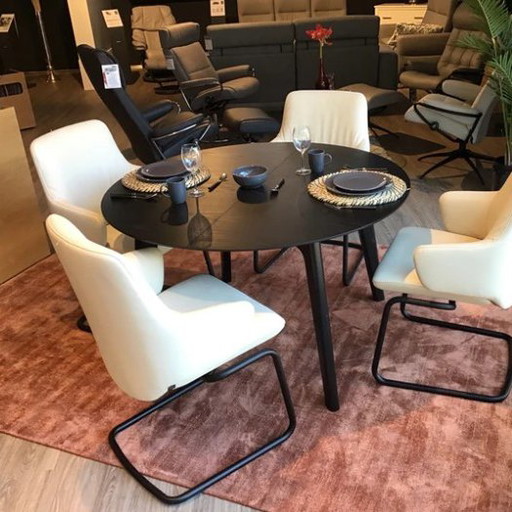 Stressless Bordeaux eettafel - Ø125 uitschuifbaar