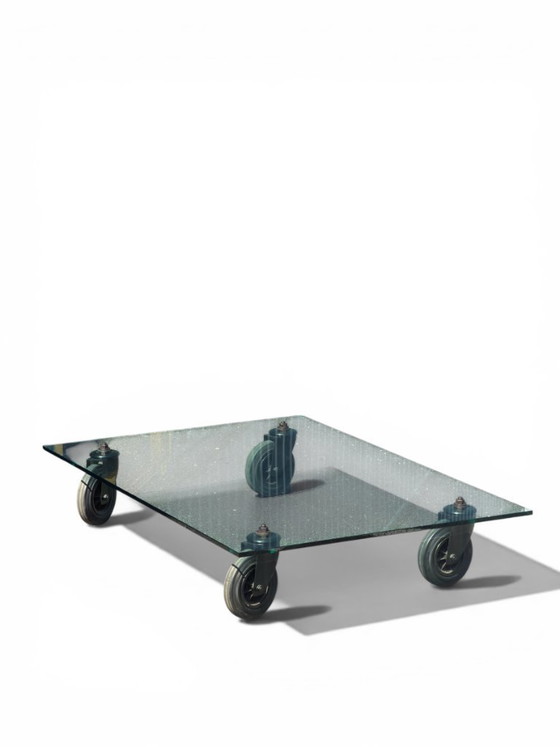 Image 1 of Tavolo con Ruote Coffee Table - Gae Aulenti for FontanaArte (150x100)