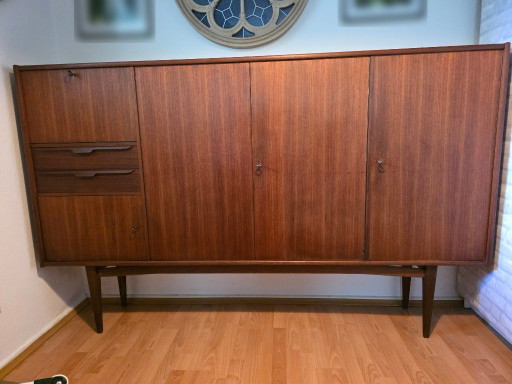 Credenza alta XXL in teak, Design tedesco, Mid-Century