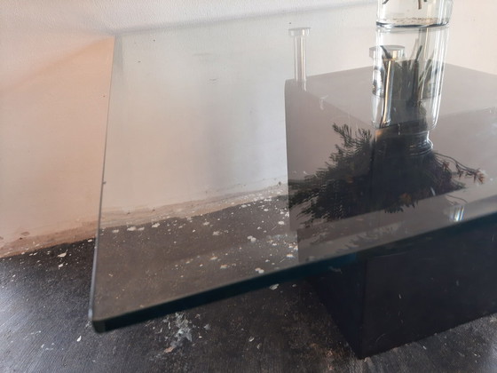 Artedi Dining Table, Nero Marquina Marble & Bevelled Glass (1970s-1980s), Black (photo 8 of 15)