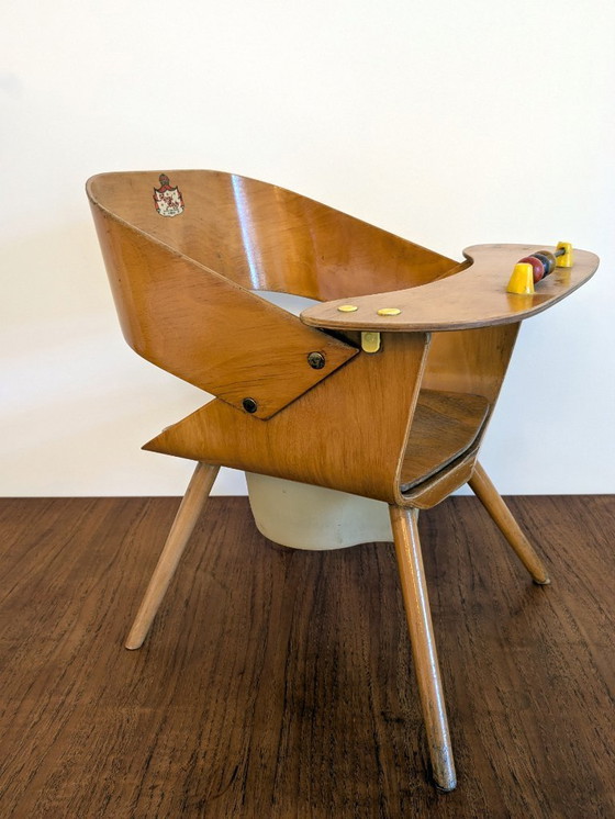 Image 1 of Sedia per bambini vintage in legno curvato Baumann